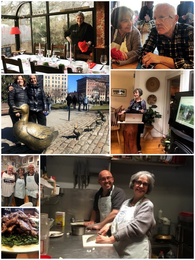 A collection of images from A Kitchen with a View Cookbook tour in Norwell and Boston 2019